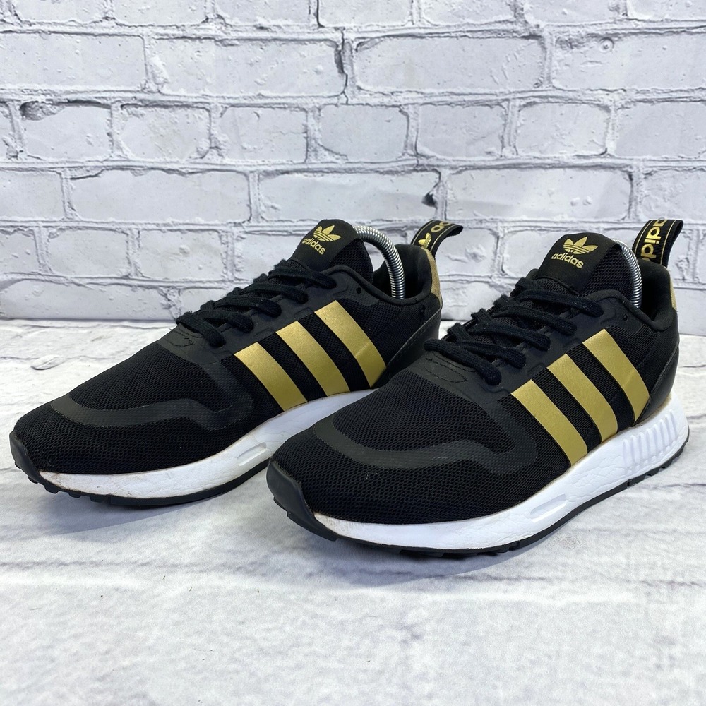 Adidas Originals Multix J Athletic Shoes Men's Size 7 Black Gold Metallic Q47130 - Picture 6 of 10